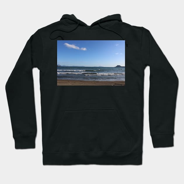 Lucrino Beach with a blue sky Hoodie by Sandraartist